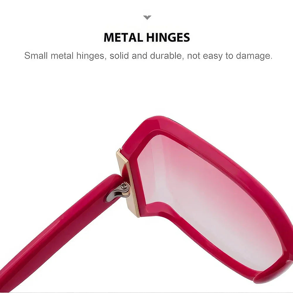Chic and oversized square sunglasses with gradient lenses, providing UV protection and a stylish look for women