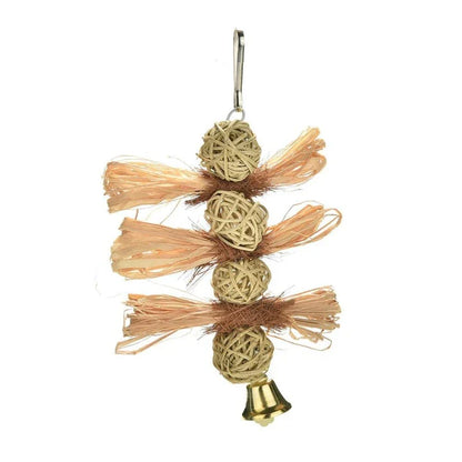 Premium bird chewing toys made of durable Lafite grass, providing enrichment and promoting healthy beaks for pet birds.