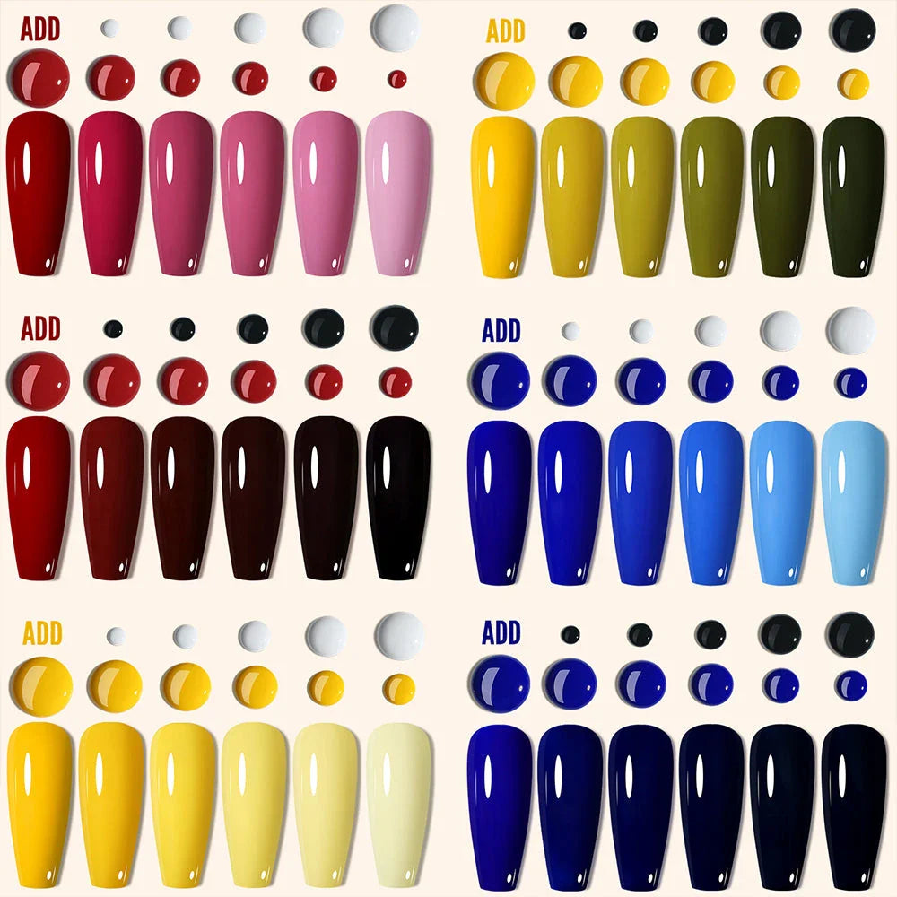 Premium 10ml gel nail polish set in vibrant colors for long-lasting, salon-quality manicures at home