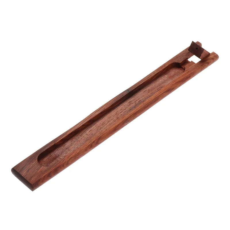 Elegant wooden and bamboo incense holder with a natural and rustic charm, designed to enhance your aromatherapy experience and add sophistication to any room.