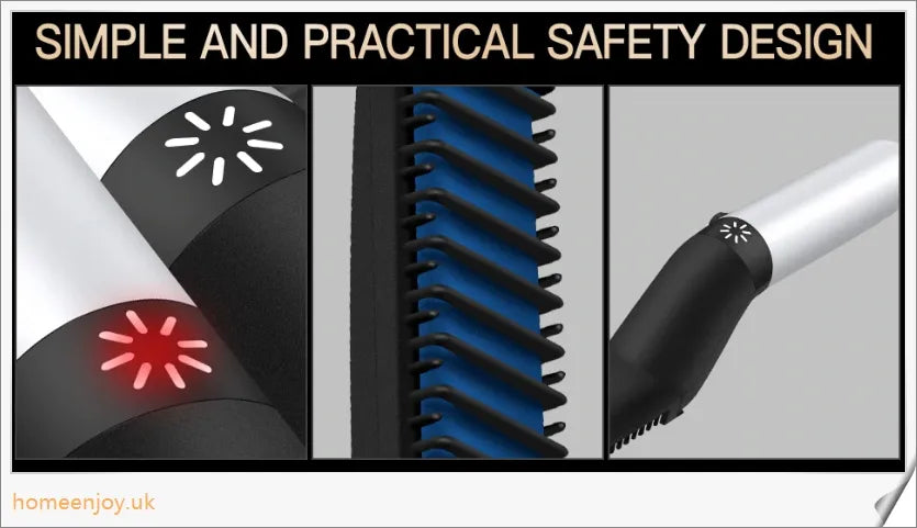 A beard straightener comb with heat barrier bristles for effortless, damage-free beard straightening
