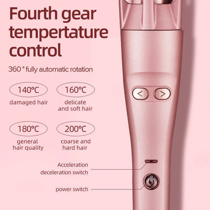 Versatile 2-in-1 hair styling tool with ceramic plates, rapid heating, and adjustable temperature controls for effortless curling and straightening.