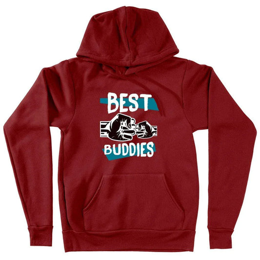 Cosy and comfortable white Best Friend Hoodie with double-lined hood and pouch pocket