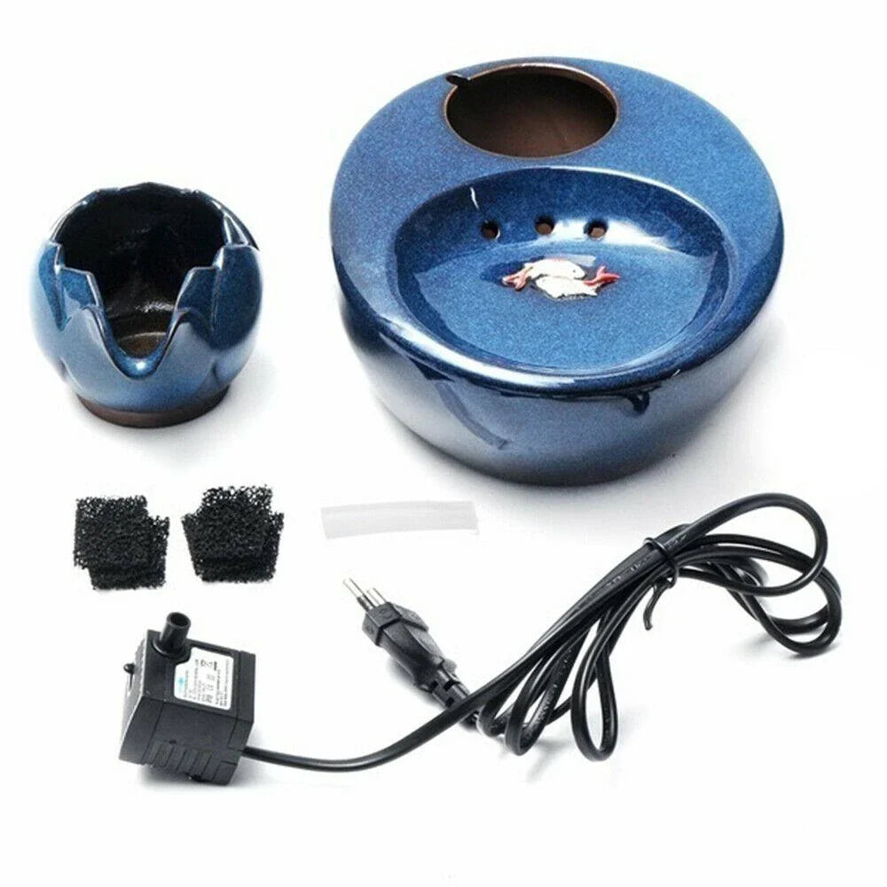 Premium electric ceramic drinking fountain in various colours for elegant home hydration