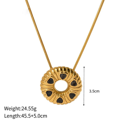 Elegant 18K gold plated minimalist jewellery set with O-shaped earrings and necklace, crafted from durable stainless steel for timeless style.