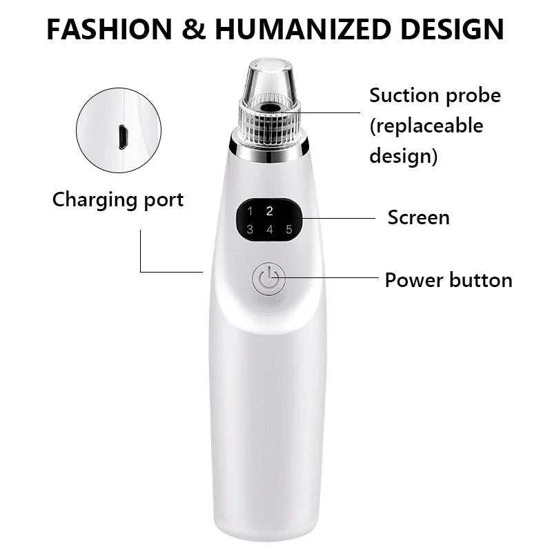 Advanced electric blackhead remover vacuum suction tool for deep pore cleansing and skin rejuvenation