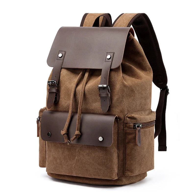 Versatile canvas backpack with spacious capacity, secure draw-string closure, and durable construction for everyday use