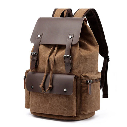 Versatile canvas backpack with spacious capacity, secure draw-string closure, and durable construction for everyday use