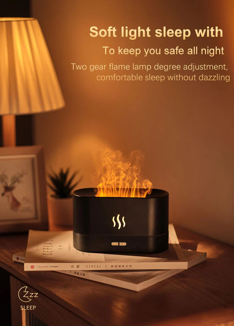 Premium Flame Humidifier with Aromatic Mist and Mesmerising Lighting Effect