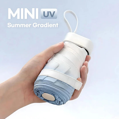 Compact and stylish mini sun umbrella with various colour options, providing UV protection and water resistance for everyday use in the UK