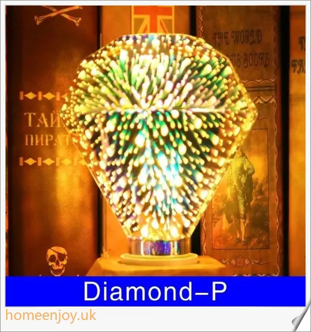 Premium glass 3D decorative LED light bulbs in various patterns and designs for enchanting home illumination