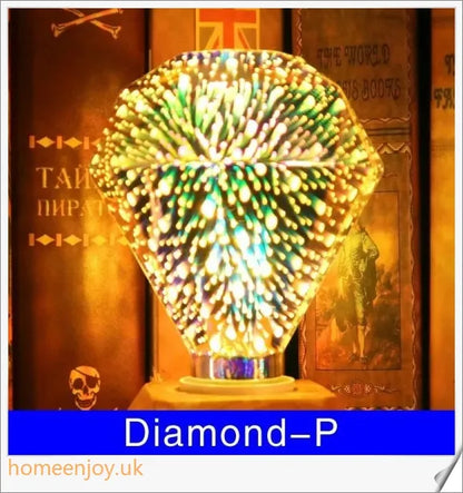 Premium glass 3D decorative LED light bulbs in various patterns and designs for enchanting home illumination