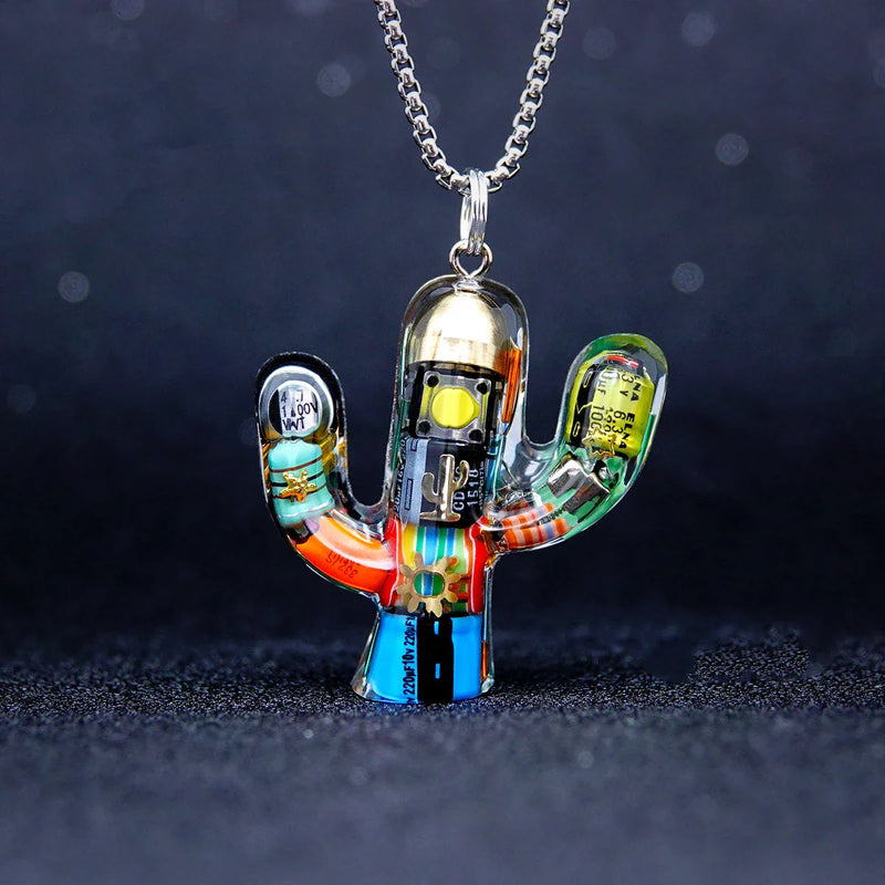Homeenjoy uk Sophisticated Cactus-Inspired Pendant Necklace: A Stylish Accessory for Any Occasion