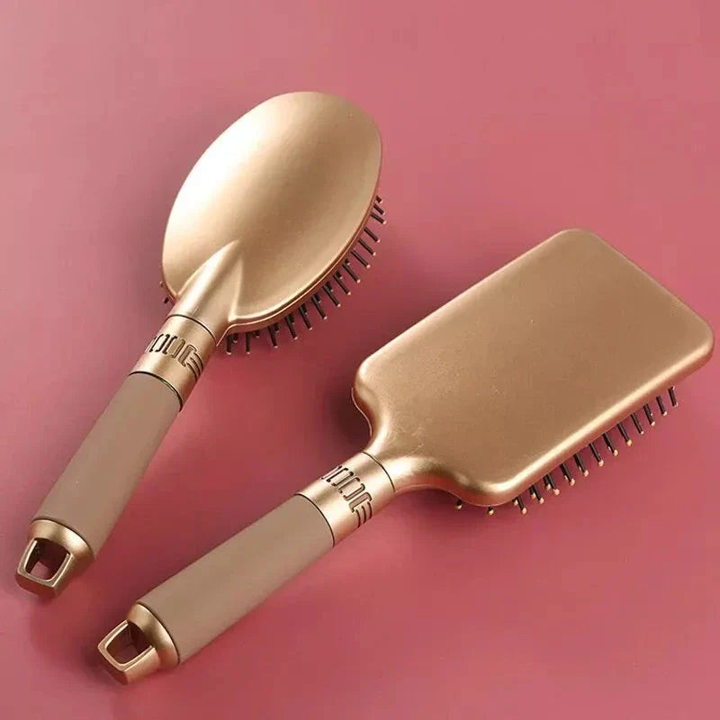 Portable anti-static hair brush with three different shape options for personalised hair styling