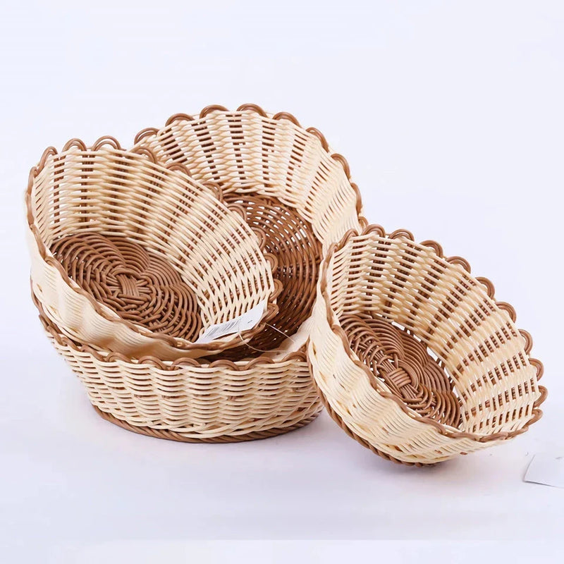 Homeenjoy UK Handwoven Produce & Bread Storage Basket - Dust-Proof & Eco-Friendly