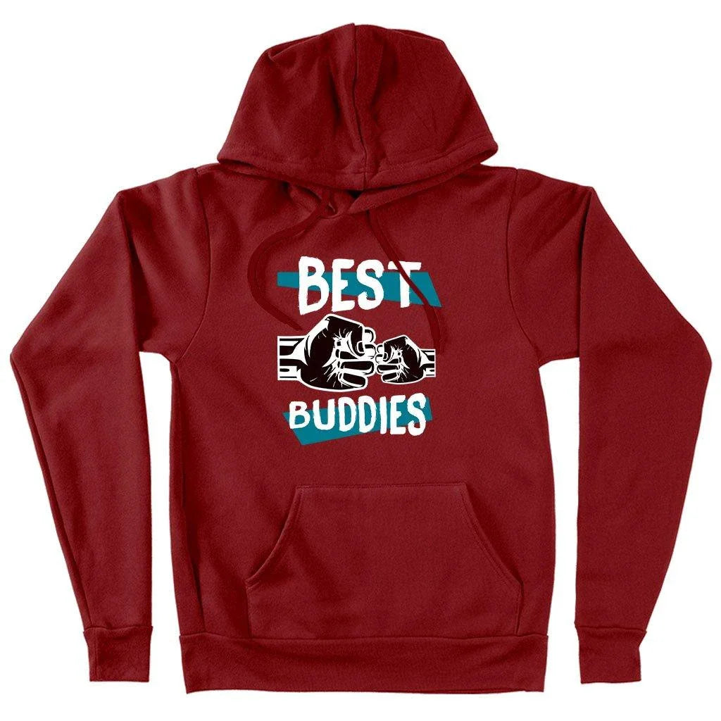 Cosy and comfortable white Best Friend Hoodie with double-lined hood and pouch pocket