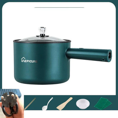 Emerald Green or Sapphire Blue Multi-Function Electric Cooker with Steaming Grid and Intuitive Controls