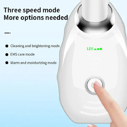 Neck and Face Beauty Device with Colorful LED Photon Therapy for Skin Tightening, Wrinkle Reduction and Double Chin Removal