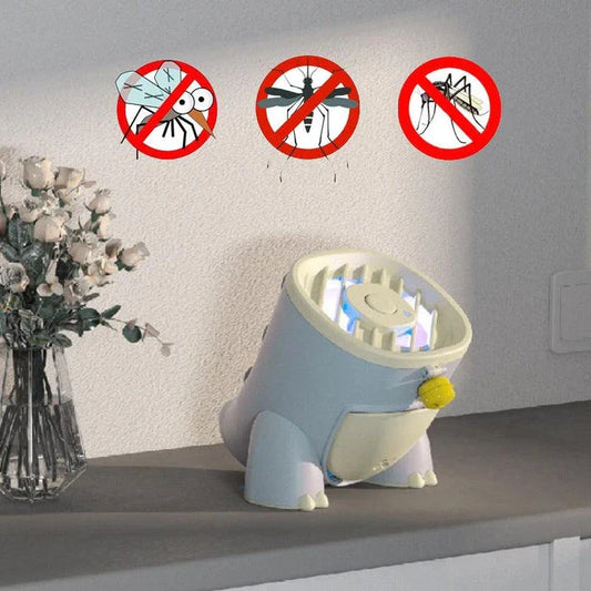 Dinosaur-shaped mosquito trap lamp with bionic thermal lure and silent suction fan