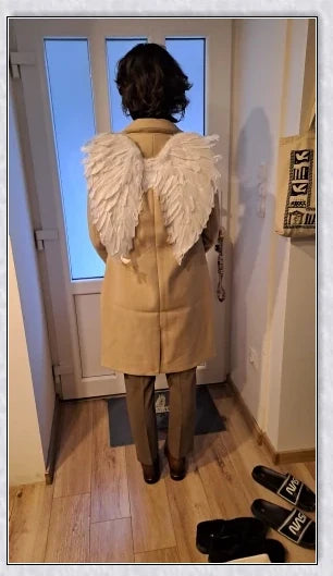 Captivating 3D Angel & Devil Wings in angelic white and devilish black colours, perfect for Halloween, masquerade, and costume parties