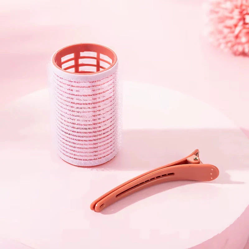 Heatless self-grip hair rollers for creating voluminous curls and waves without using damaging heat