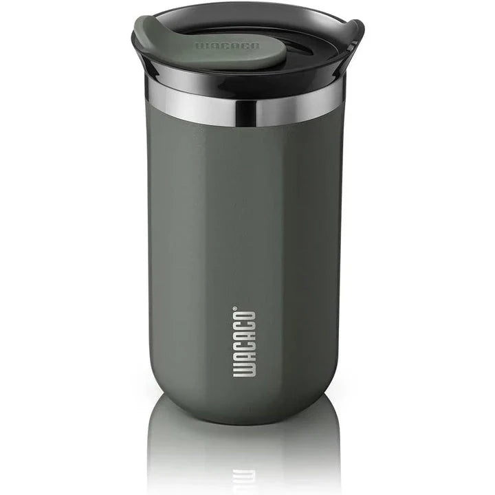 Premium insulated stainless steel travel mug in various vibrant colours, designed for keeping hot and cold drinks at the perfect temperature for on-the-go British lifestyles.