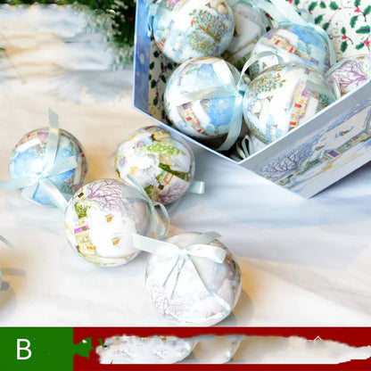 Charming Christmas gift box decorated with a festive Christmas tree pendant, designed to spread holiday joy and cheer.