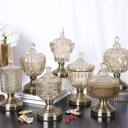 Elegant Nordic Crystal Glass Storage Pot with Sleek Scandinavian Design