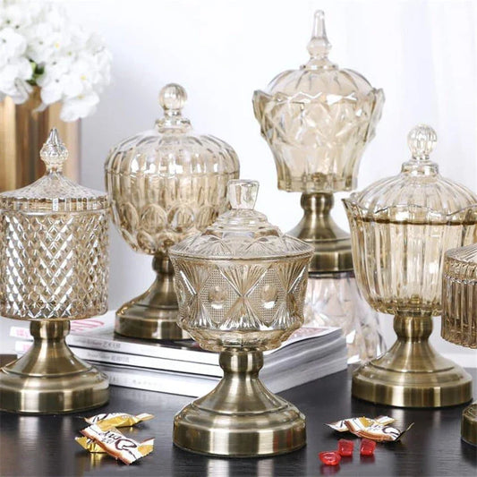 Elegant Nordic Crystal Glass Storage Pot with Sleek Scandinavian Design