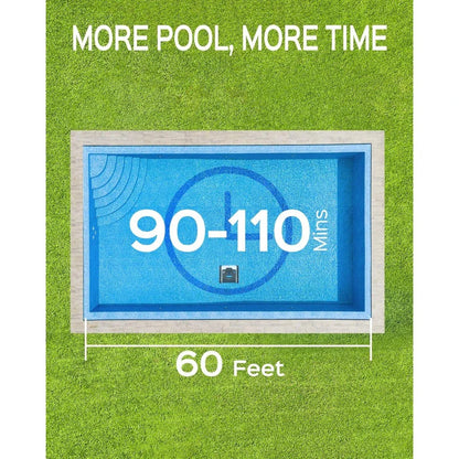 Cordless robotic pool vacuum cleaner with powerful suction and intelligent navigation for effortless cleaning of large in-ground pools