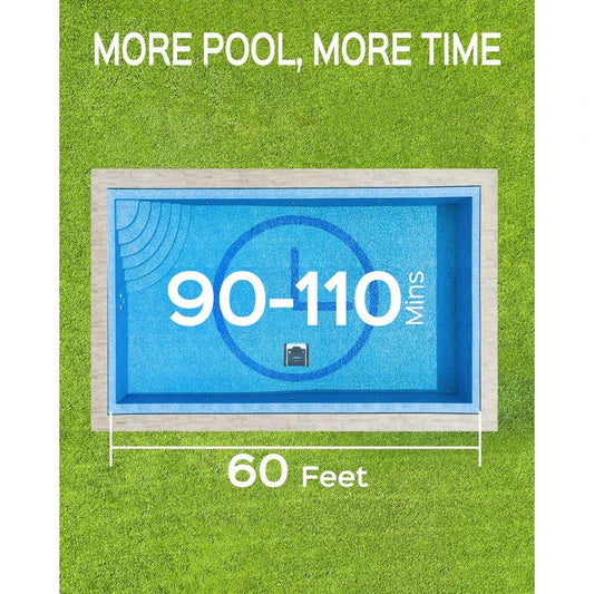Cordless robotic pool vacuum cleaner with powerful suction and intelligent navigation for effortless cleaning of large in-ground pools