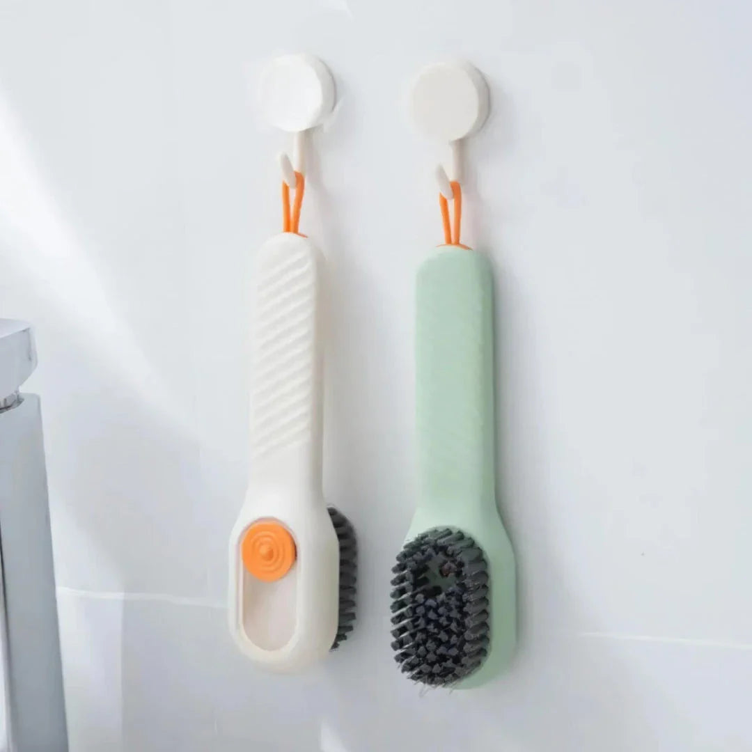 Automatic Liquid Discharge Multifunction Shoe Brush with Soft Bristles for Effortless Cleaning of Shoes, Laundry, and Surfaces