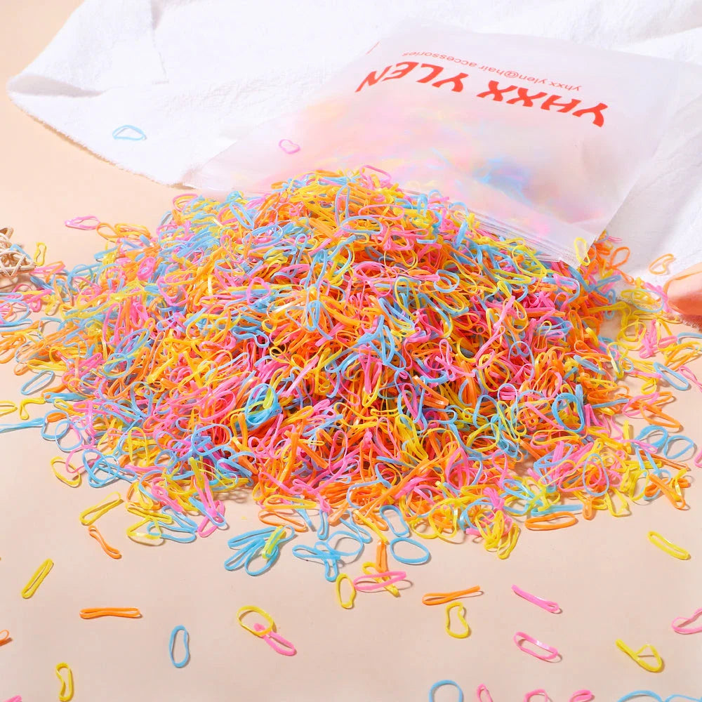 500 Vibrant and Durable Disposable Hair Bands for Girls in Various Colours