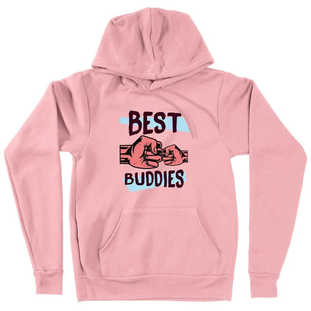 Cosy and comfortable white Best Friend Hoodie with double-lined hood and pouch pocket