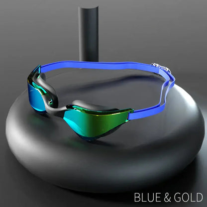 Premium anti-fog swim goggles with wide-angle, high-definition lenses for crystal-clear underwater vision