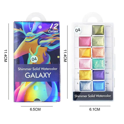 Dazzling watercolour nail art powder with iridescent, metallic, and glitter effects for creating vibrant, salon-quality nail designs