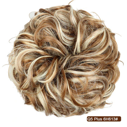 Messy Chignon Donut Hair Bun Pad in Fawn Brown colour, a versatile hair accessory that creates a stylish and effortless bun hairstyle.