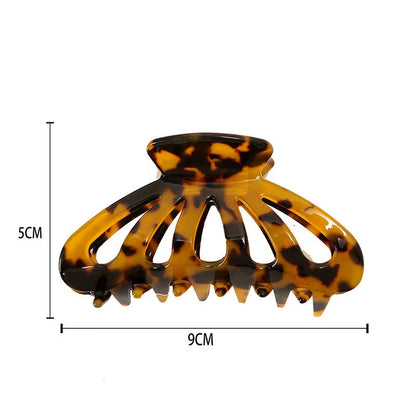 Chic geometric hollow stripes hair barrettes made from premium acetate for women's fashion and hairstyles