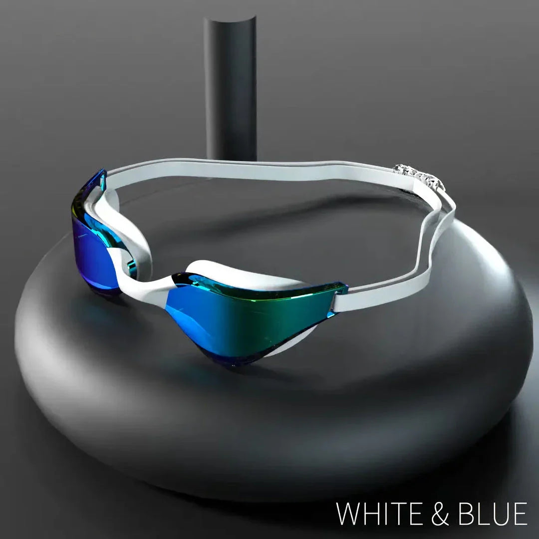 Premium anti-fog swim goggles with wide-angle, high-definition lenses for crystal-clear underwater vision