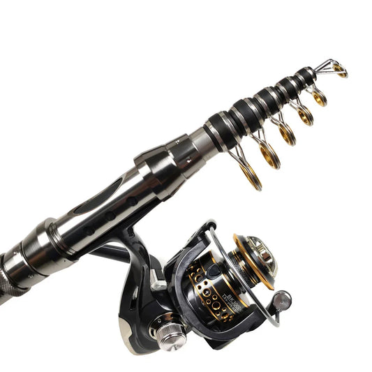 Compact and telescopic sea fishing rod made from high-quality carbon fibre, ideal for UK anglers