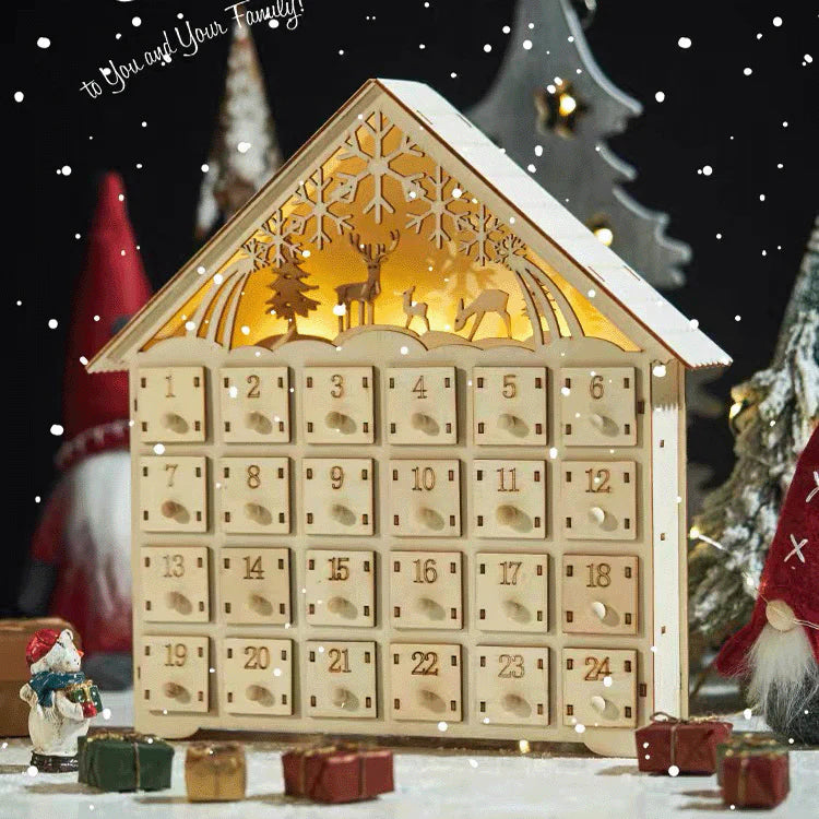 Decorative handcrafted wooden Christmas ornament with natural wood finish, hanging on a Christmas tree