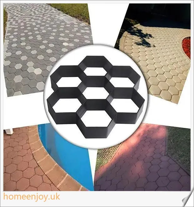 Durable, reusable plastic DIY paving mould for creating customized garden paths and patios