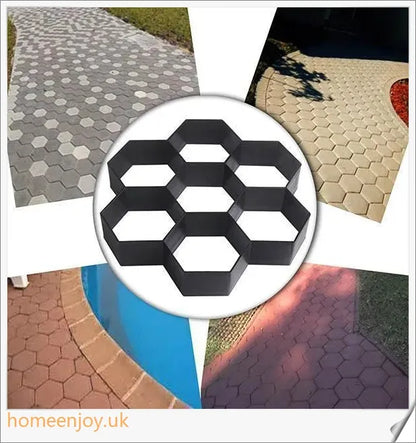 Durable, reusable plastic DIY paving mould for creating customized garden paths and patios