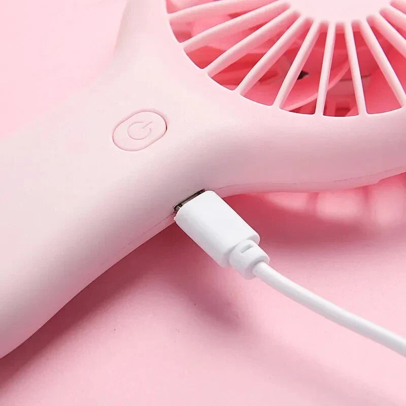 Compact USB Mini Fan with Adjustable Speeds and Ultra-Quiet Operation for Home and Office Use
