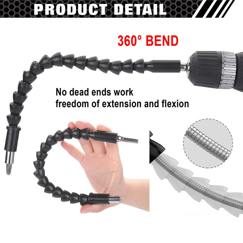 Homeenjoy UK Flexible Shaft Drill Bit Extension - Premium Hex Shank Power Tool Accessory