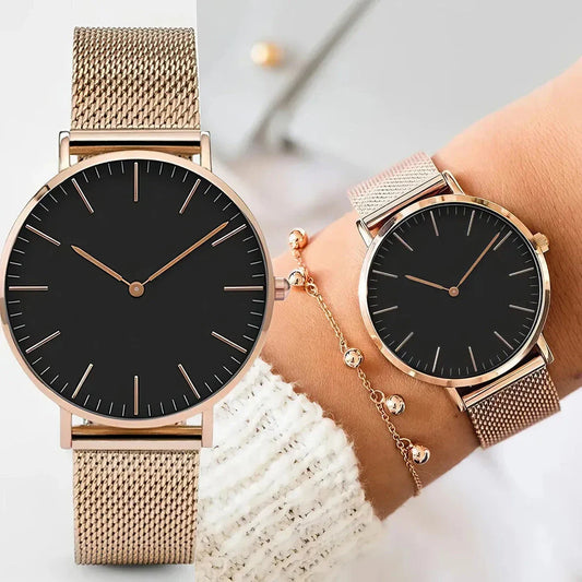 Elegant rose gold women's bracelet watch with a sophisticated and functional design