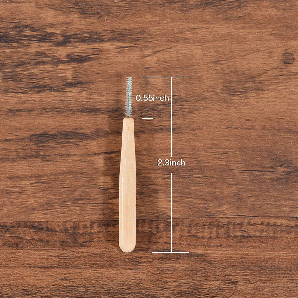 Bamboo Interdental Brushes for Thorough Cleaning Between Teeth and Around Braces