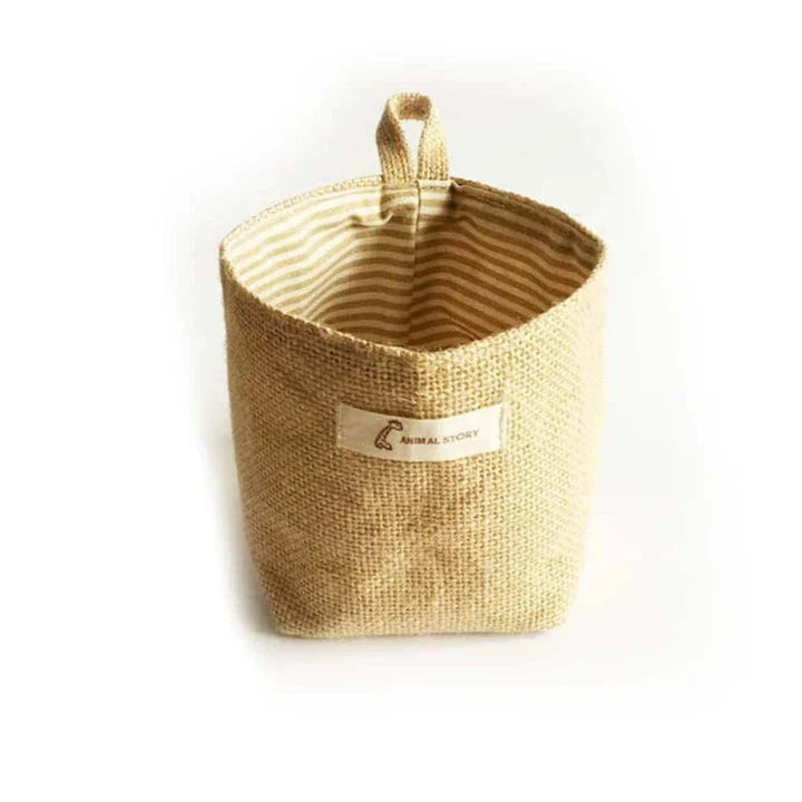 Eco-Friendly Soft Storage Basket made with natural fibres for sustainable home organisation