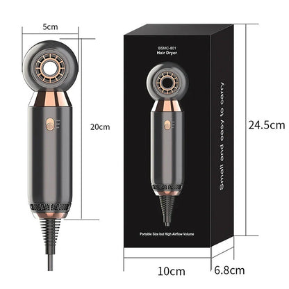 800W Leafless Hair Dryer with Negative Ion Technology for Smooth, Shiny Hair