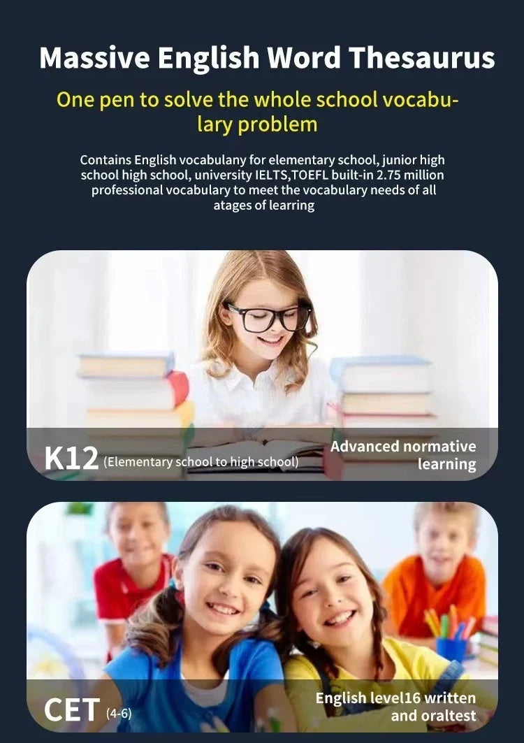 International Edition Scanning Translation Pen with advanced optical character recognition technology for seamless multilingual translation